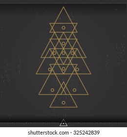 Geometric shapes, line design, triangle