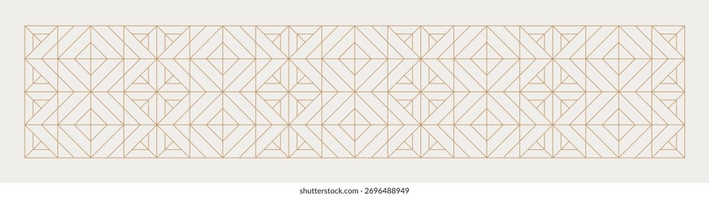 Geometric shapes line pattern vector background in light brown shades for wall décor, textiles, interior design, banners and more.