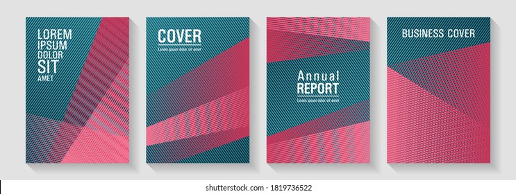 Geometric shapes line texture templates. Trendy magazine backdrops. Elegant commercial covers geometry set. Poster linear minimalistic Eps10 vectors. School presentation elegant leaflets.