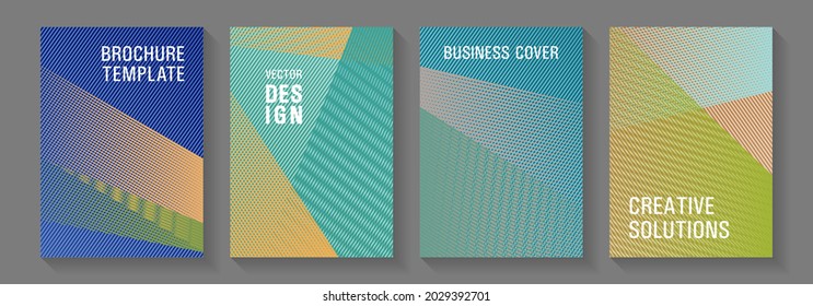 Geometric shapes line texture templates. Scientific journals concept. Hipster art covers geometry set. Tech diagonal elements backdrops. Party invitation flyer cool backgrounds.