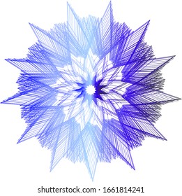Formas geométricas de líneas ilustración azul, fondo vectorial brillante