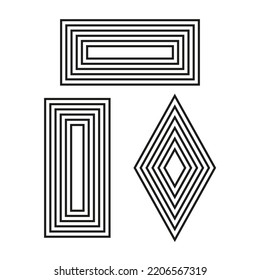 Geometric shapes lines stripes. Shape background. Rectangle pattern. Vector illustration. Stock image.