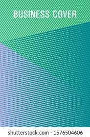 Geometric shapes with lines texture vector cover. Plastic style cover template. Stylish magazine vibrant leaflet. Colorful halftone gradients for web. Advertising publication backdrop.