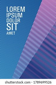 Geometric shapes with lines texture vector cover. Tech diagonal elements backdrop. Bright business report concept. Thin stripes blend cover design. Future geometric pattern Eps10 vector.