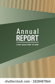 Geometric shapes with lines texture vector cover. Laconic corporate style. Advanced brand cover template. Trendy stationery folder background. Flat style booklet concept.