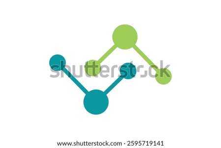 Geometric shapes, linked together, suggesting progress logo