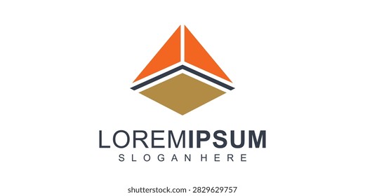 Geometric shapes logo design abstract