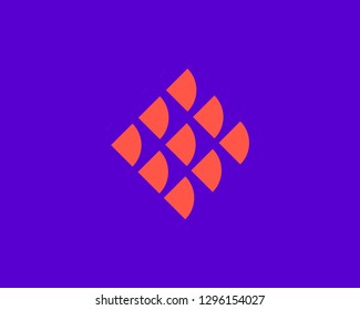 Geometric shapes logo fish Vector