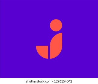 Geometric Shapes Logo J Vector