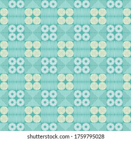 Formas geométricas hechas de líneas. Geometría. Patrón sin foco. Diseño con eclosión manual. Ornamento étnico de boho. Ilustración vectorial para diseño web o impresión.