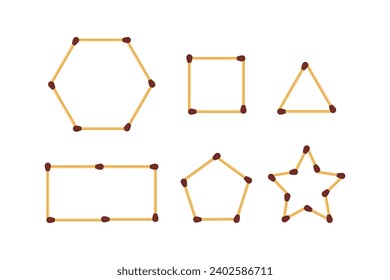 Formas geométricas hechas a partir de coincidencias conjunto de vectores de elementos
