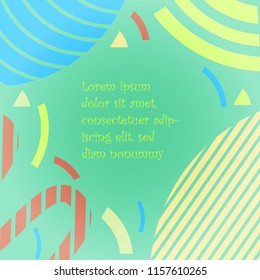 Geometric Shapes Made Simple Abstract Background. Minimalistic Design Poster. Multipurpose Square Shape Background with Copy Space. Vector EPS 10 Illustration.