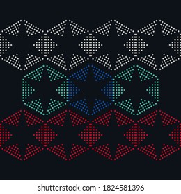 Geometric shapes made of squares. Seamless background. Can be used for social media, posters, email, print, ads designs.