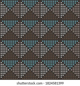 Geometric shapes made of squares. Seamless background. Can be used for social media, posters, email, print, ads designs.