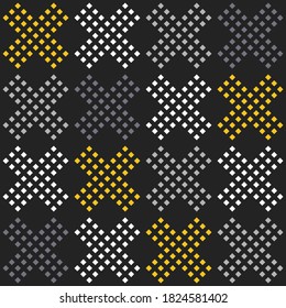 Geometric shapes made of squares. Seamless background. Can be used for social media, posters, email, print, ads designs.