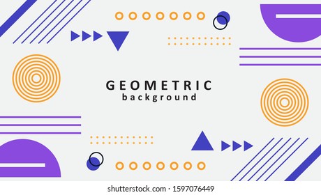 Geometric shapes in memhis style 