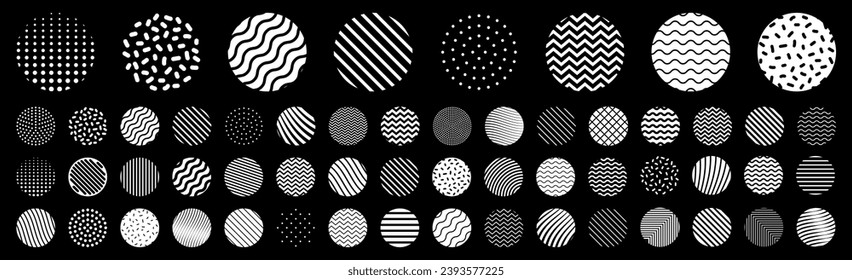 Geometric shapes. Memphis design, retro elements for web, vintage, advertisement, commercial banner, poster, leaflet, billboard, sale. Collection trendy halftone vector geometric shapes.