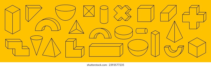 Geometrische Formen. Memphis-Design, Retro-Elemente für Web, Vintage, Werbung, Werbebanner, Plakat, Broschüre, Plakatwand, Verkauf. Kollektion trendige halftone, geometrische Formen der Vektorgrafik.