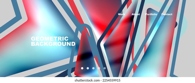 Geometric shapes minimalist abstract background. Vector Illustration For Wallpaper, Banner, Background, Card, Book Illustration, landing page