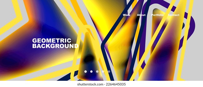 Geometric shapes minimalist abstract background. Vector Illustration For Wallpaper, Banner, Background, Card, Book Illustration, landing page