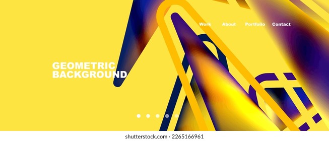 Geometrische Formen minimalistischer abstrakter Hintergrund. Vektorgrafik für Bildschirmhintergründe, Banner, Hintergrund, Karte, Buchillustration, Landing-Page