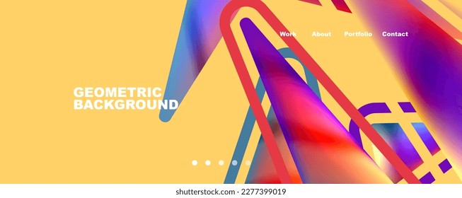 Geometric shapes minimalist abstract background. Vector Illustration For Wallpaper, Banner, Background, Card, Book Illustration, landing page