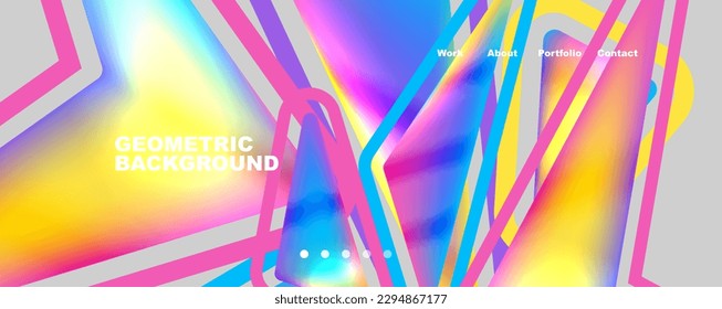 Geometric shapes minimalist abstract background. Vector Illustration For Wallpaper, Banner, Background, Card, Book Illustration, landing page