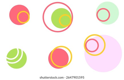 Geometric shapes in a modern minimalist style, vector art illustration.