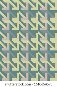 
Geometric Shapes. Mosaic - 3D model, optical illusion