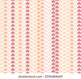 Geometric shapes mosaic vertical stripes vector seamless pattern. Decorative wrapping paper print. Vertical lines of geometric shapes scales mosaic. Decor folk striped pattern.