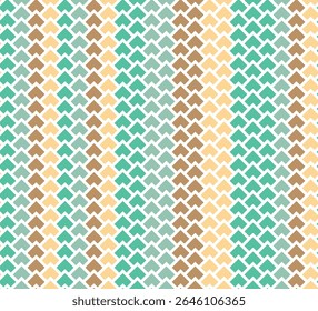 Geometric shapes mosaic vertical stripes vector seamless design. Decorative background. Vertical lines of geometric shapes scales mosaic. Random minimal grid structure.