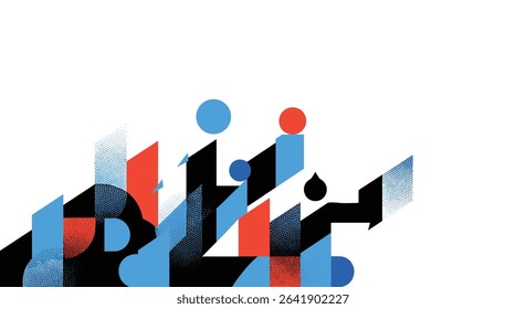 Geometric Shapes in Motion An Artistic Composition of Forms and Colors
