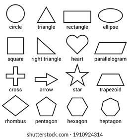 Geometric Shapes Names For Kids In Kindergarten, Preschool Primary School