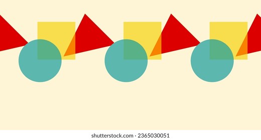 Geometric Shapes, Objects Pattern with Riso Print Effect - Graphic Element for Fabric, Textile, Clothing, Wrapping Paper, Wallpaper, Poster - Vector Graphic - Perfect For Your Own Decoration or Design