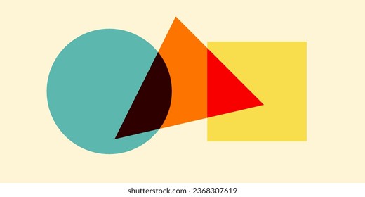 Geometric Shapes, Objects with Riso Print Effect - Graphic Element for Fabric, Textile, Clothing, Wrapping Paper, Wallpaper, Poster - Vector Graphic - Perfect For Your Own Decoration or Design