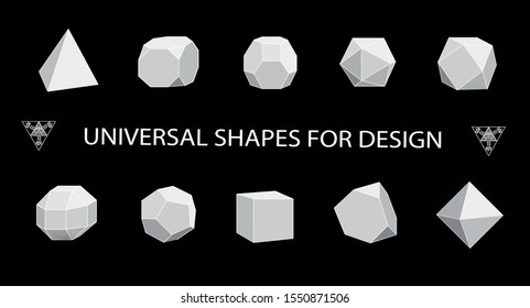 Geometric Shapes ollection black icons.Linear design elements.Geometric icon,geometric pattern,