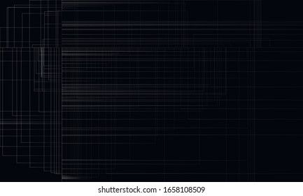 Geometric shapes on a black background