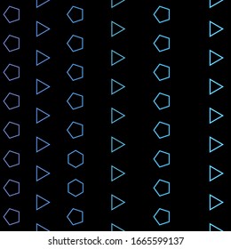 Geometric shapes on a black background. Background. Illustration for design. Triangle