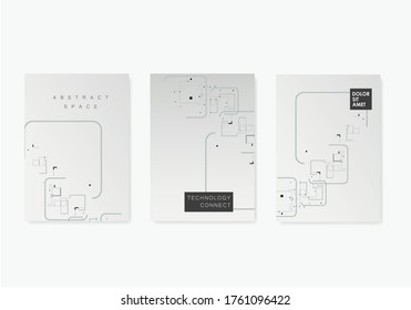 Formas geométricas en la plantilla de folleto. Fondo de forma de geometría abstracta. Colección de vectores