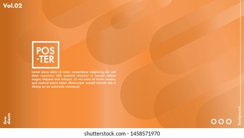 Geometric shapes on gradient background. Modern hipster template for poster, cover, banner, flyer, report, brochure. Minimal holographic fluid in neon colors. Holographic fluid set with radial circles