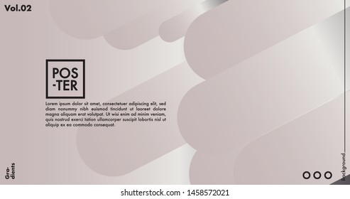 Geometric shapes on gradient background. Modern hipster template for poster, cover, banner, flyer, report, brochure. Minimal holographic fluid in neon colors. Holographic fluid set with radial circles