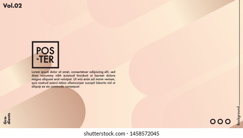 Geometric shapes on gradient background. Modern hipster template for poster, cover, banner, flyer, report, brochure. Minimal holographic fluid in neon colors. Holographic fluid set with radial circles