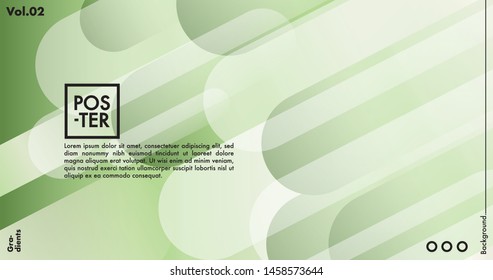 Geometric shapes on gradient background. Modern hipster template for poster, cover, banner, flyer, report, brochure. Minimal holographic fluid in neon colors. Holographic fluid set with radial circles