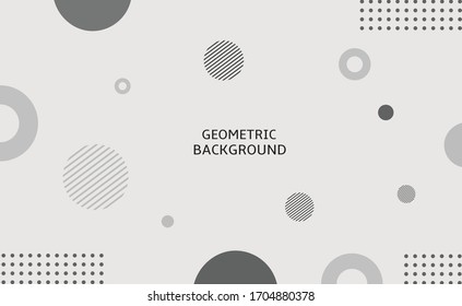 Geometric shapes on grey background.