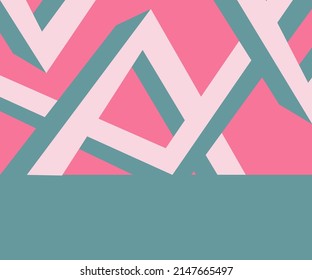 Formas geométricas sobre fondo rosa pacífico