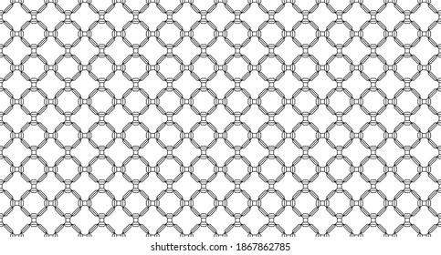 Geometric shapes on a white background. Seamless illustration. Vector illustration