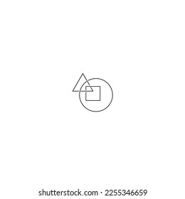 Geometric shapes on a white background