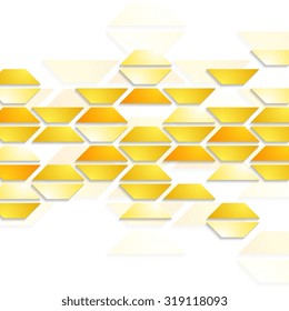Geometric shapes on white background. Tech bright vector design