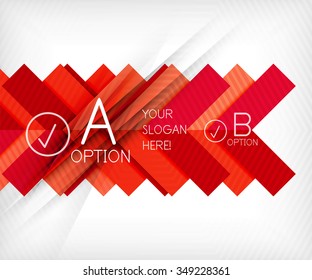 Geometric shapes with option elements. Infographic, message abstract background. Vector illustration