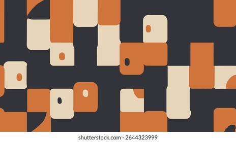 Geometric shapes overlap forming pattern across textured surface backdrop detail